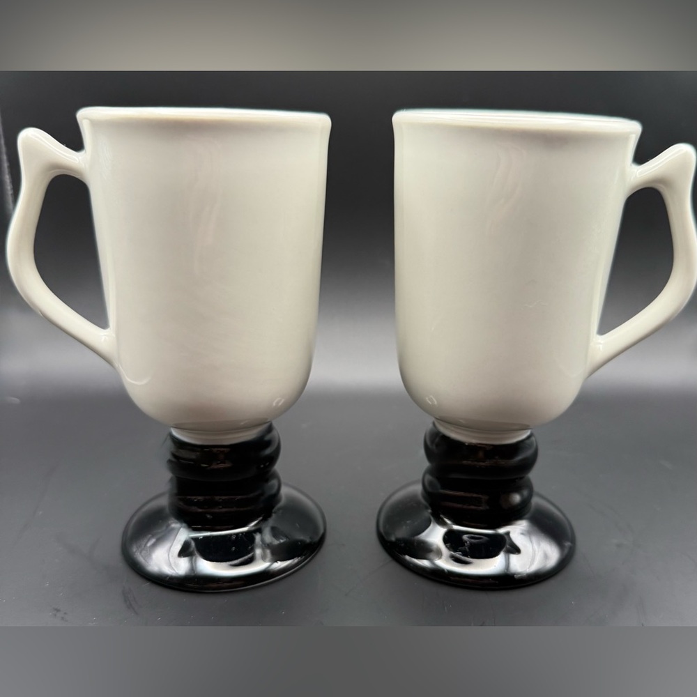 2 Hall Pottery Irish Coffee Mugs. Model 1272. 10oz